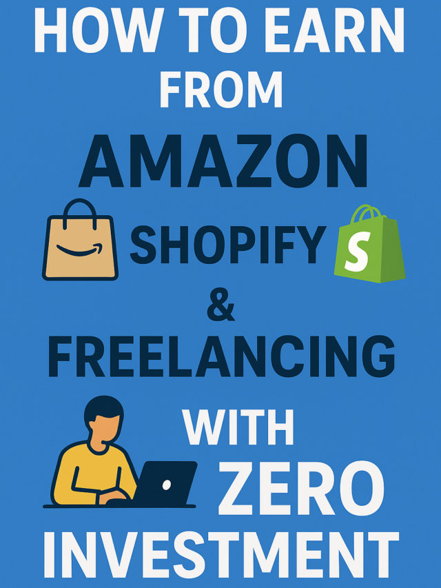 How to Earn from Amazon, Shopify & Freelancing with Zero Investment